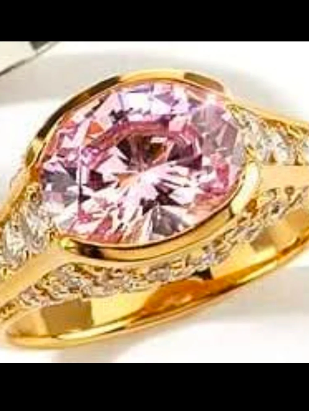 Victoria Wieck Pink Oval Absolute Size 5 Ring